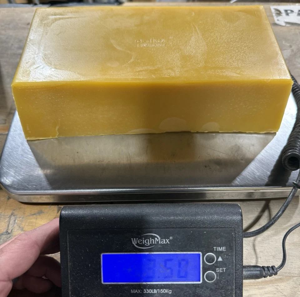 3.5 Pound Natural Yellow Beeswax Block For Candles Arts Crafts Free Shipping - Image 2 of 2