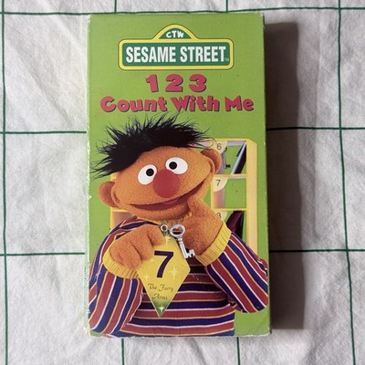 Sesame Street 123 Count With Me VHS 1997 Video Tape PBS Kids 90s Tested