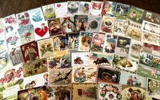 Lot of 60 Holidays Greetings Postcards~Xmas~Easter~Valentines~ Santa~etc.~k907