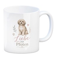 Kaffeebecher Liebe Hat Pfoten - Kaffeetasse Mit SüSsem Hund Mit Spruch: Liebe