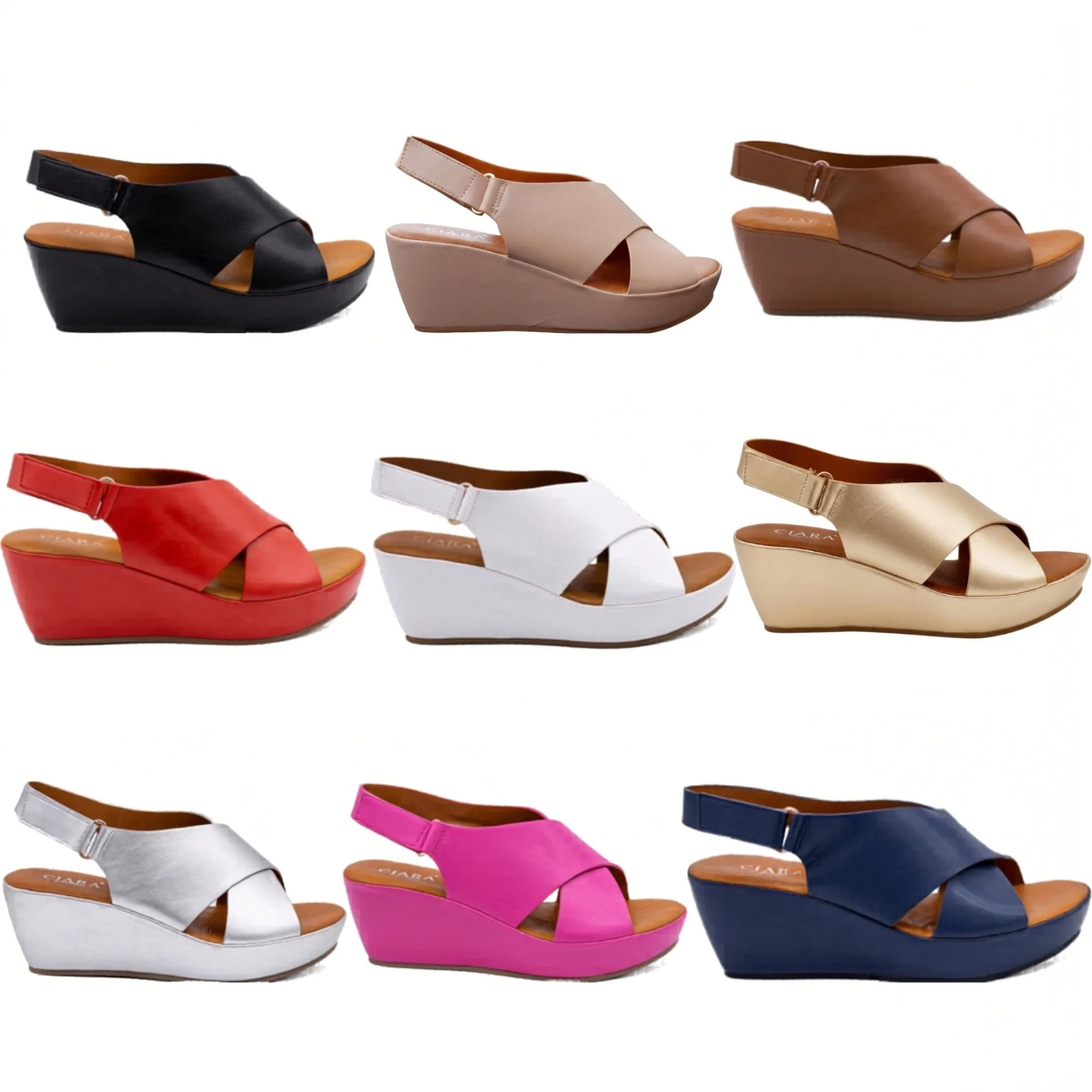 Ladies Women Open Toe Slip On Mid Heel Wedge Hook And Loop Casual Summer Sandals
Opens in a new wind