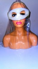 Female Brown Hair Mannequin Head Plastic Bust for Hair and Makeup Practice