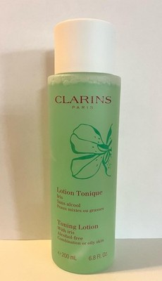 CLARINS PARIS TONING LOTION 200ml/6.8 Fl oz with IRIS ALCOHOL-FREE LARGE NEW