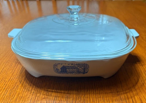 Vintage Corning Ware Amana Radarange Browning Skillet with Pyrex P10-C-1 Lid