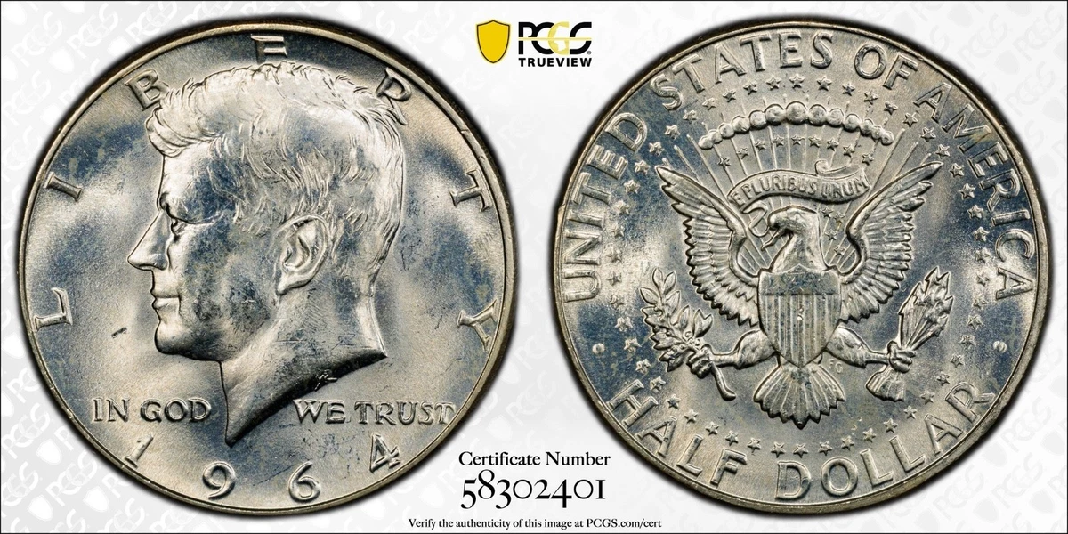 MS 64 Graded 1964 Kennedy US Half Dollars (1964-Now) for sale | eBay