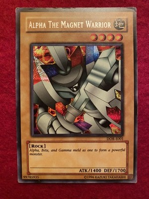 Yu-Gi-Oh! ALPHA THE MAGNET WARRIOR, DOR-E001, SECRET RARE, Kombi-Versand!