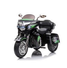 Kids Electric Motorcycle Double Passenger Battery Powered Toy Vehicle Black
