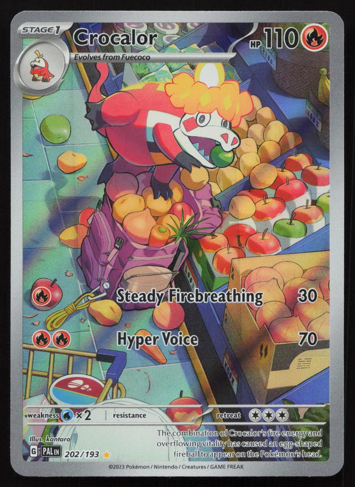 Crocalor 202/193 Holo Illustration Rare Paldea Evolved Pokemon English NM