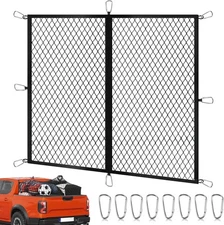 Cargo Net for Pickup Truck Bed 4'×4' Stretches to 7'×7', Highly Elastic Truck