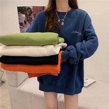 Solid Color Women's Fleece Pullover Sweatshirt Medium Stretch for Summer Wear
