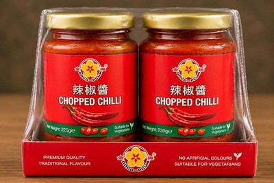 Gold Plum Chopped Chili Sauce, traditioneller Geschmack 220g 2er Pack