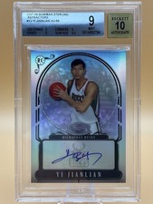 2007-08 Bowman Sterling Refractors 42/99 #YJ Yi Jianlian Rookie BGS 9 Auto 10