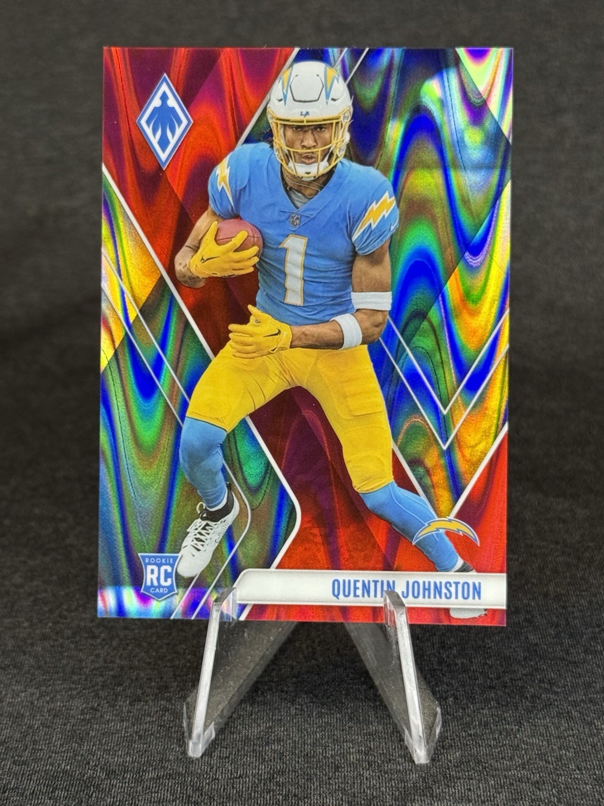 Quentin Johnston 2023 Panini Phoenix #107 Red Seismic RC /199