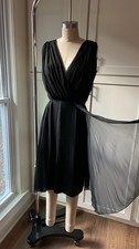 1950s 1060s Black Wiggle Dress Small - Medium 27 Waist