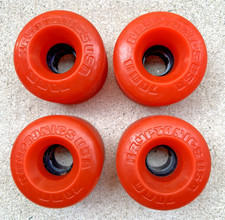 Vintage Red/Orange Kryptonics Skateboard wheels 70mm/78a