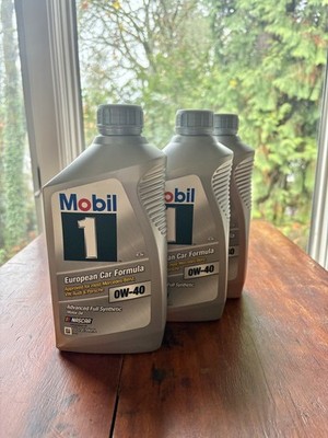 Mobil 1 FS European Car Formula Full Synthetic Motor Oil 0W-40, 1 Quart 3 PACK