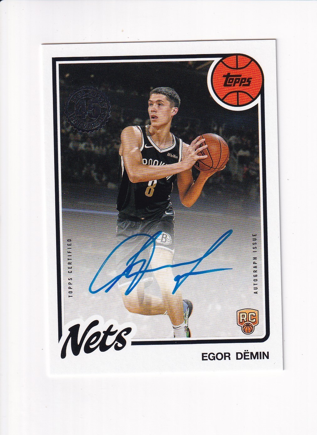 2025-26 Topps 1980-81 TOPPS ROOKIE RC ON CARD AUTO AUTOGRAPH EGOR DEMIN