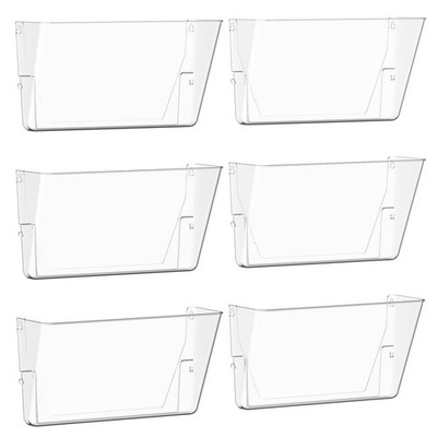 Soporte de pared colgante de plástico con un solo bolsillo acrílico transparente