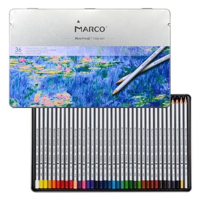 36 Farben Buntstifte  Sechskantige Holzstifte mit Pinsel  Set für Anfänger  I...
