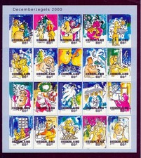 Netherlands, Complete sheet Christmas Stamps 2000, **/MNH