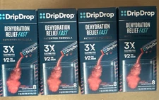 32 DripDrop Drink Hydration Electrolyte Powder Single Pks Fruit Punch Exp 02/28