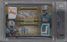 2015 Panini Prizm Pairs Gold 4/25 Devante Parker Jay Ajayi BGS 9 MINT Auto 4n1