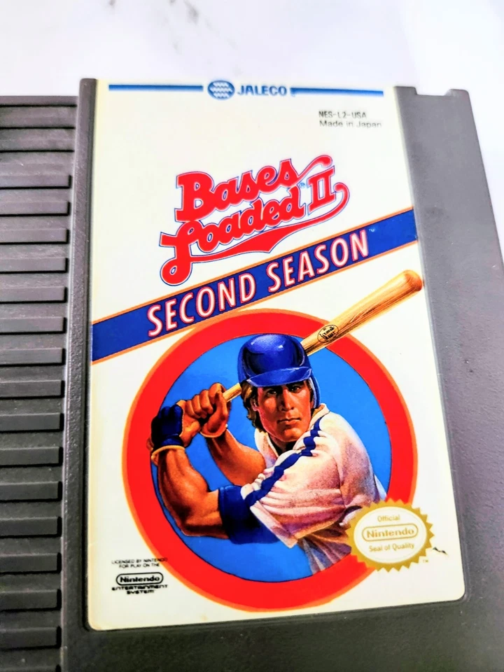Vntg 1985 Nintendo NES Bases Loaded II Video Game Second Season - Tested Working - Image 3 of 4