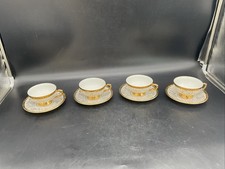 4vtg Bavaria Porcelain Tea Cups & Saucers W/ ...