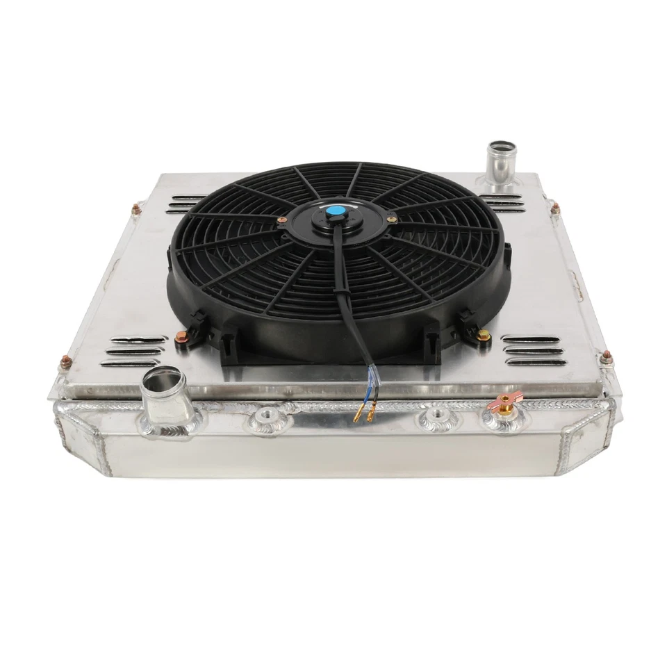 3 Row Aluminum Radiator Shroud fan For Ford Maverick 1963-77 Pinto Mercury Comet Foto 4 de 4