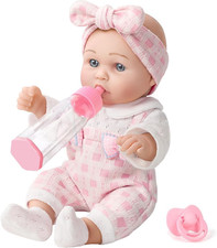 12" Girl Baby Doll Playset with Accessories and Clothes in Gift Box for Little G