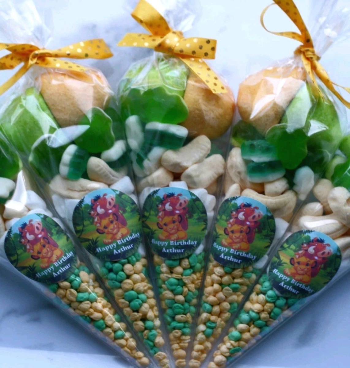 20 Pezzi Sacchettini Compleanno Bambini, Sacchetti Regalo colorati con 60 Adesivi, Sacchetti di Carta per Caramelle per Confezionare Regali, Matrimoni, Festa, Pasqua, Natale