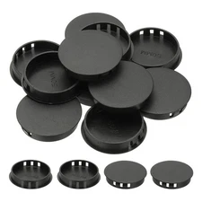 Plastic Hole Plugs, 55 Pcs 2"(50mm) Round Plastic Hole Caps, Black