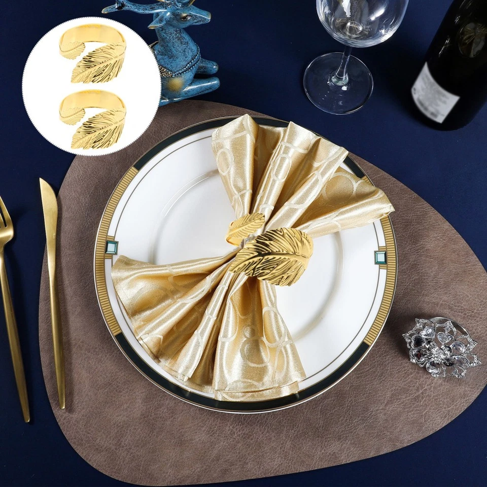  6 Pcs Anelli Tovaglioli Anello Portatovagliolo Fibli Di Creativi - Immagine 4 di 4