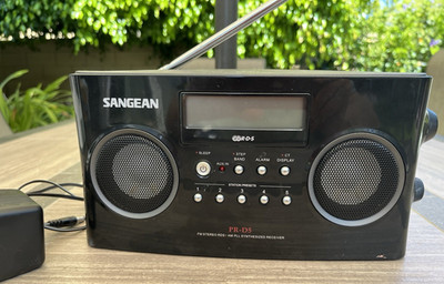 Sangean PR-D5 AM FM Portable Digital Radio RDS Receiver Alarm Tested Works