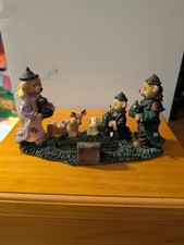 Vtg Boyd's Bears Nativity Figurine Holy Family Manger Sheep Christ Child VTG