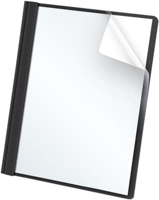 Clear Front Report Covers, Black, Letter Size, 25 per Box (55806EE)