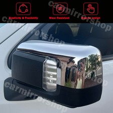 For 19-26 Chevy Silverado Gmc Sierra 1500 Chrome Top Half Mirror Covers Cap Trim