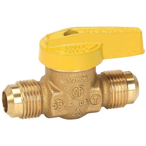 Válvula de bola de gas de bengala de latón BK Products 116-502 Proline 3/8 pulgadas