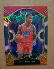 Theo Maledon 2020-21 Select Red White Orange Shimmer Prizm Rookie Thunder #94