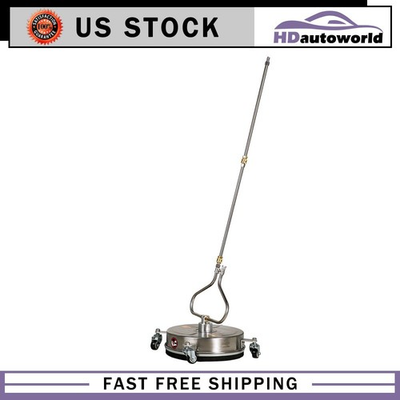 #ad #ad 13.7quot; Pressure Washer Surface Cleaner with 4 Wheels Stainless Steel Brand New $74.46