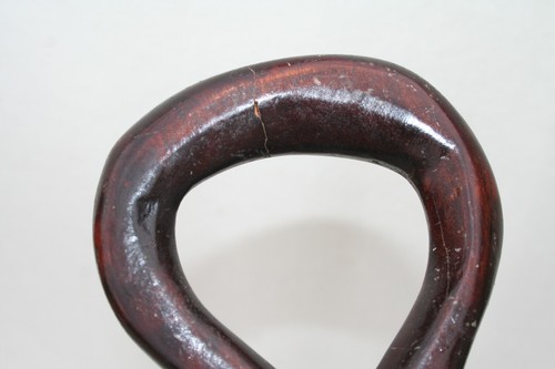 VINTAGE AFRICAN CANE TRIBAL Jr CHARLIE FAST PAINT WALKING STICK RARE ART CARVED - Picture 8 of 21