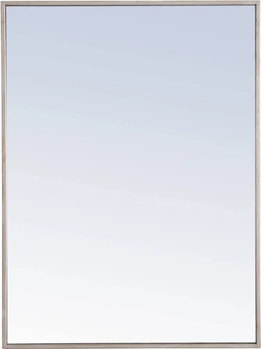 Elegant Decor Monet 32" x 24" Rectangle Metal Frame Mirror in Silver MR4073S - Picture 1 of 2