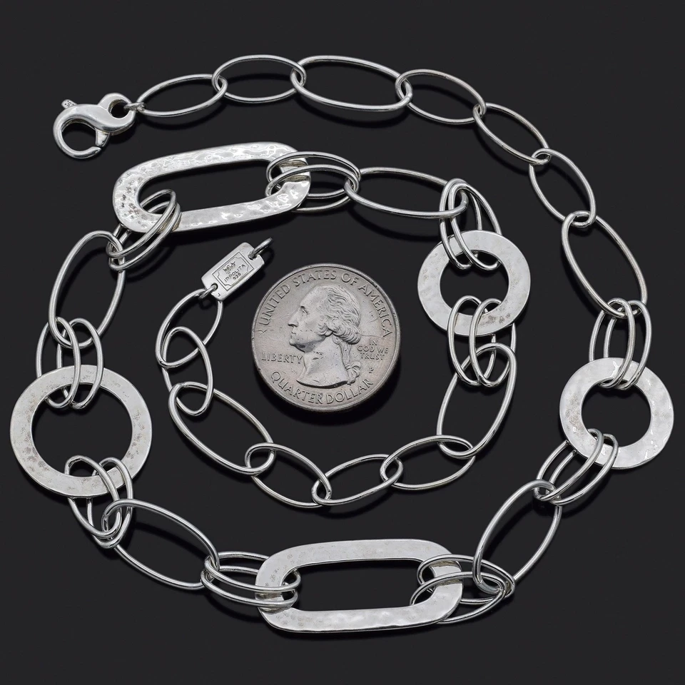 Collar de eslabones ovalados martillados de plata de ley IPPOLITA 21 pulgadas Foto 3 de 4