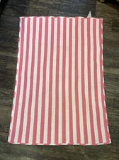 Pottery Barn PB Kids Outlet Baby Crib Quilt Pink White Stripes Cotton 36x47