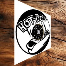 Orologio in vinile da parete Bar Pub Tavola Calda HOT DOGS regalo LP33 