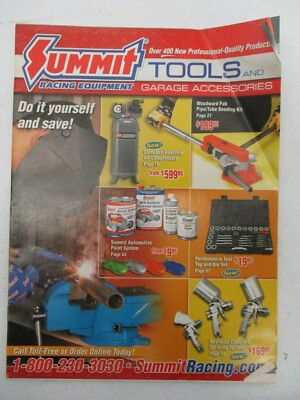 #ad SUMMIT RACING EQUIPMENT TOOLS AND GARAGE ACCESSORIES CATALOG APRIL SPRING 2009 $9.95