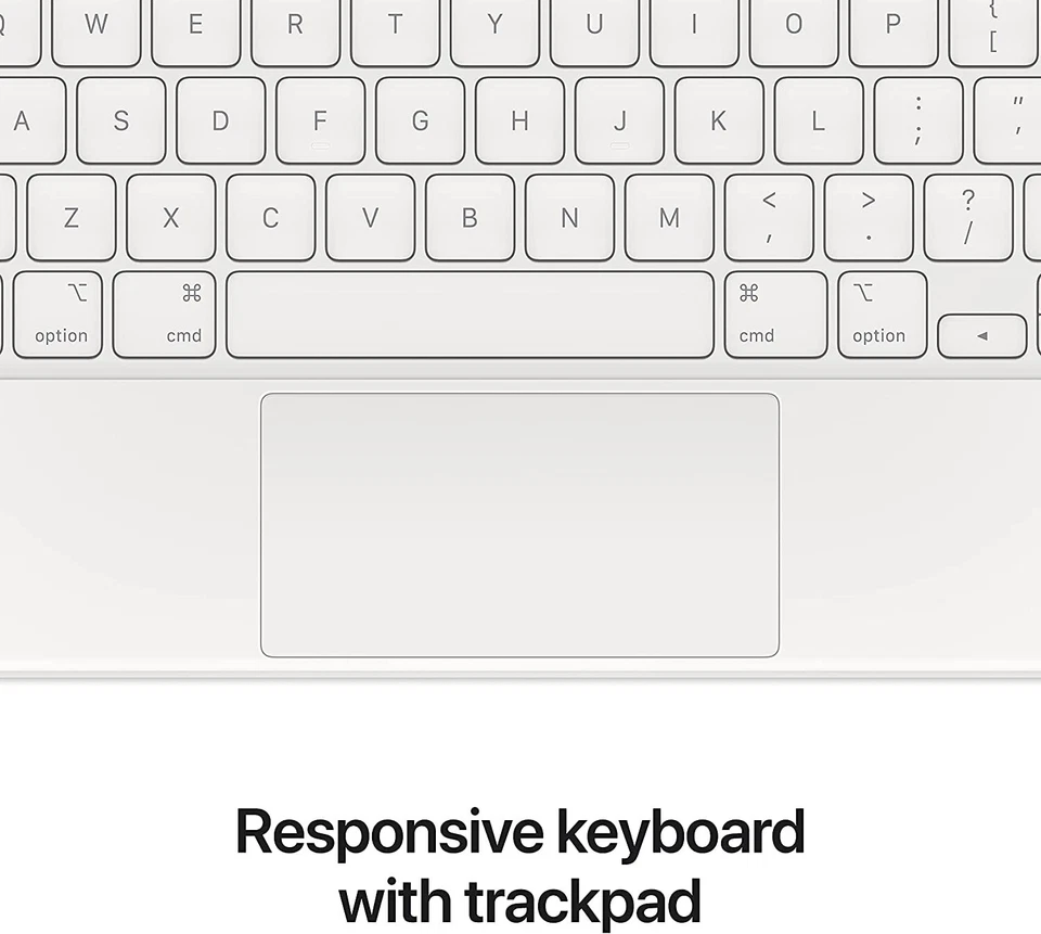 Apple Magic Keyboard para iPad Air 11" (M2, M3) - Inglés EE. UU. MJQJ3LL/A Blanco NUEVO EN CAJA Foto 3 de 4