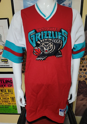 【90s】激レアNBA Grizzliesグリブリーズ　ヴィンテージTシャツ VTG NBA Vancouver Grizzlies Shooting Shirt Warm Up Jersey XL