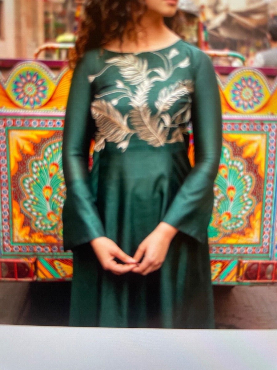 indian pakistani dress, Maxi dress with Matching trousers.Green Embroidered.New | eBay indian pakistani dress, Maxi dress with Matching trousers.Green Embroidered.New | eBay
