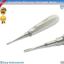 Tooth Root Luxating Elevators Straight 3mm Dental Surgical Extraction Elevator
